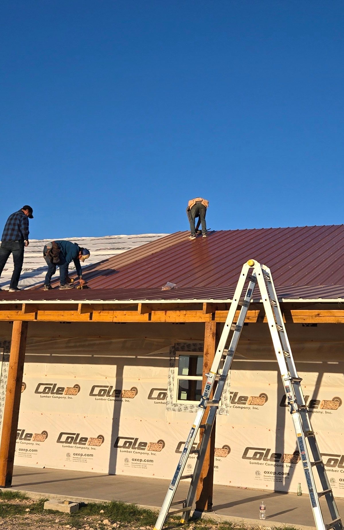 Construction progress exterior view